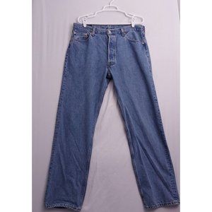 Levi's 501 Jeans Men's 36x32 Straight Leg Button Fly Blue Pants Denim Biege